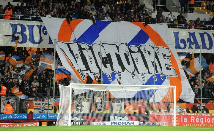 Les supporters de Montpellier esp&eacute;raient une victoire contre Lille, le 19 octobre 2013. C'est rat&eacute; (d&eacute;faite 0-1). (PASCAL GUYOT / AFP)