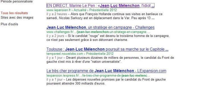 Jean-Luc Mélenchon, "triple idiot" pour Marine Le Pen. (DR)