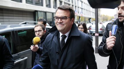 Thomas Th&eacute;venoud &agrave; la sortie de la commission conjointe des finances et du d&eacute;veloppement durable de l'Assembl&eacute;e nationale, &agrave; Paris,&nbsp;le 18 novembre 2014. (  MAXPPP)