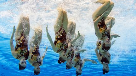 L'équipe russe de natation synchronisée (DAMIEN MEYER / AFP)