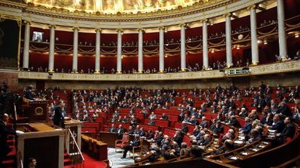 Vue de l'hémicycle de l'Assemblée nationale (Paris), en 2005. (AFP - Eric Feferberg)