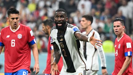 L'Allemand Antonio Rüdiger face au Costa Rica, le 1er décembre 2022 à Al Khor. (INA FASSBENDER / AFP)