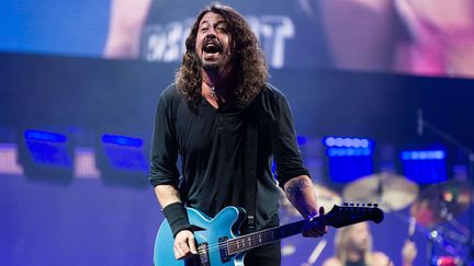 Dave Grohl des Foo Fighters au festival de Glastonbury le 24 juin 2017.
 (Richard Isaac/Shutterst/SIPA)