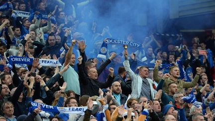 La joie des fans de Leicester (OLI SCARFF / AFP)