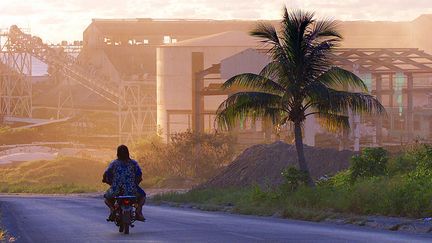 De la poussière de phosphate sur l'île de Nauru dans le Pacifique. (TORSTEN BLACKWOOD / AFP)