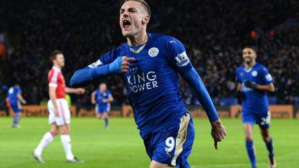 Jamie Vardy, l'attaquant de Leicester (OLI SCARFF / AFP)