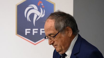 Noël Le Graët, au siège de la Fédération française de Football (FFF) à Paris, le 13 mars 2021. (FRANCK FIFE / AFP)