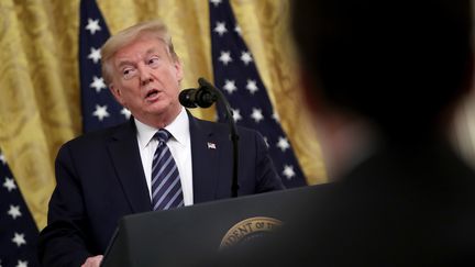 Le président américain Donald Trump, le 30 avril 2020, à la Maison Blanche. (WIN MCNAMEE / GETTY IMAGES NORTH AMERICA)