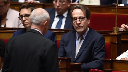 Gilles Le Gendre, président du groupe LREM à l'Assemblée national, lors de la séance de questions au gouvernement, le 4 juin 2019 (LUCAS BARIOULET / AFP)