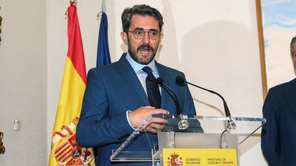 Maxim Huerta, ministre espagnol des Sports et de la Culture, à Madrid (Espagne), le 7 juin 2018. (RODRIGO JIMENEZ / EFE)