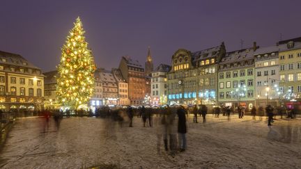 La place Kleber à Strasbourg. (JEAN ISENMANN  / ONLY FRANCE / AFP)