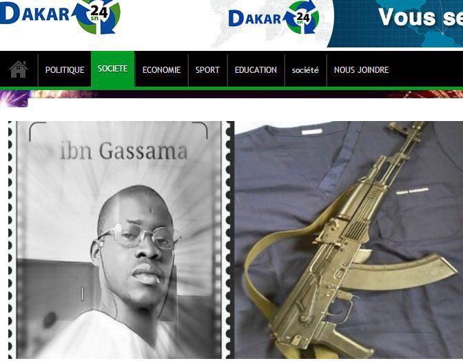 Le djihadiste Sénégalais Sadio Gassama veut imposer la charia dans son pays. (Capture d&#039;écran du site Dakar 24)