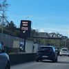 Illuminated signs on the Paris ring road, March 18, 2024. (Stephanie Berlu / Franceinfo / Radio France)