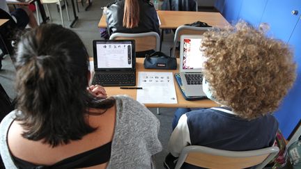 An inclusive class was opened at the Lamartine college in Bischheim, in Bas-Rhin, at the start of the 2020 school year. (JEAN-MARC LOOS / MAXPPP)