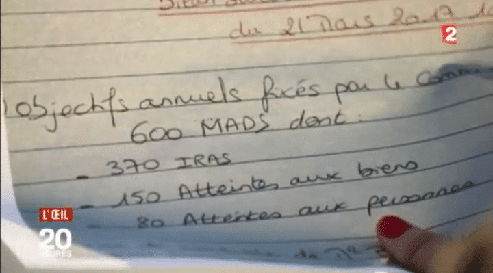 &nbsp;&nbsp;&nbsp;Cahier de consignes dans un commissariat à Marseille&nbsp; (Oeil du 20H)