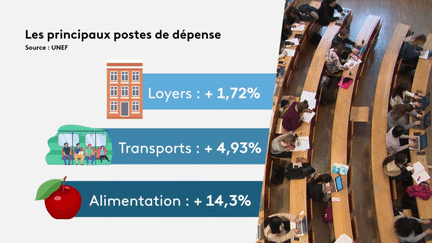 Pouvoir d’achat : la vie étudiante coûte de plus en plus cher (France 3)