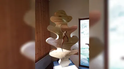 Une sculpture en bois a été installée devant la mairie de Félines-sur-Rimandoule, où vivait l'ancienne eurodéputée.