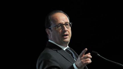  (François Hollande s'exprimait sur la réforme du collège depuis Carcassonne ce mardi, face à des élus de l'Aude © MaxPPP)