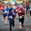 Départ du marathon des collégiens, le 25 mai 2022, sur le parking de l'arena futuroscope (Vienne). (MAXPPP)