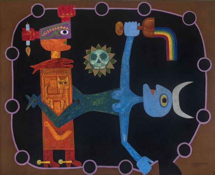 Victor Brauner, "Cérémonie", mai 1947, Fonds de dotation Jean-Jacques Lebel et Hopi Lebel Victor Brauner (© Adagp, Paris 2020 Jean-Louis Losi © Adagp, Paris 2020)