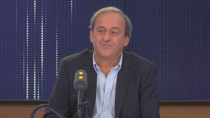 Michel Platini, ancien numéro 10 de l'équipe de France de&nbsp;football&nbsp;et ex-président de l'UEFA,&nbsp;invité du "8h30&nbsp;franceinfo"&nbsp;mercredi&nbsp;6 novembre 2019 (FRANCEINFO / RADIOFRANCE)