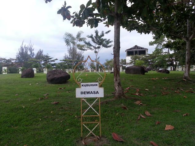 &nbsp; (Une des fosses communes de Banda Aceh © S.Baer / RF)