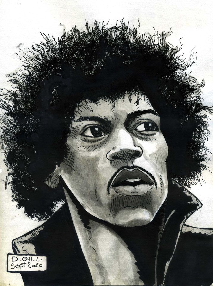 Jimi Hendrix vu par le dessinateur Denys Legros (Denys Legros)