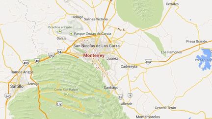 Google Map de Monterrey, dans le nord du Mexique. (GOOGLEMAPS / FRANCETV INFO)