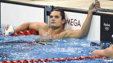 La déception du nageur français Florent Manaudou (STEPHANE KEMPINAIRE / DPPI MEDIA)