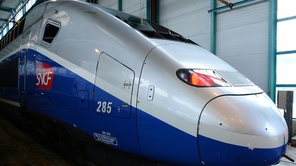 Photo d'illustration d'un TGV. (ERIC PIERMONT / AFP)