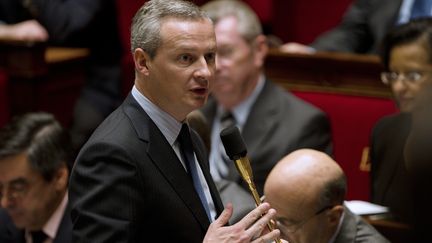 Bruno Le Maire, ministre de l'Agriculture, le 15 novembre 2011 &agrave; l'Assembl&eacute;e nationale, &agrave; Paris. (FRED DUFOUR / AFP)