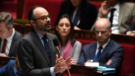 Le Premier ministre, Edouard Philippe, le 31 janvier 2018 à l'Assemblée nationale. (ALAIN JOCARD / AFP)