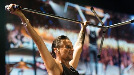 Dave Gahan sur scène avec Depeche Mode en Pologne en février 2014.
 (Grzegorz Michalowski/EPA/MaxPPP)