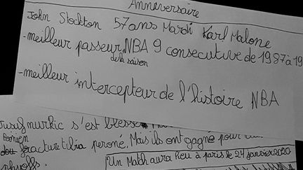 L'un des textes de Romane, 10 ans, pour l'enregistrement de ses podcasts sur la NBA, le championnat de basket américain. (CAPTURE D'ECRAN TWITTER)