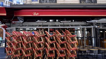 Un restaurant fermé, le 31 mai 2020 à Paris. (BERTRAND GUAY / AFP)