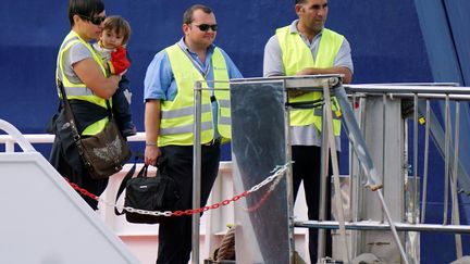 Des agents Frontex en Grèce à destination de la Turquie.&nbsp; (STRINGER / AFP)