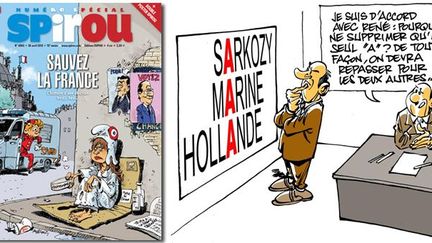 Numéro spécial de Spirou pour &quot;sauver la France&quot;, en kiosque entre les deux tours
 (Spirou)