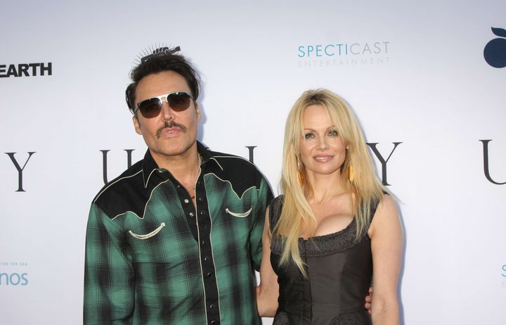 David LaChapelle et Pamela Anderson en 2015 lors de l'avant-première du film "Unity"
 ( David Edwards/NEWSCOM/SIPA)