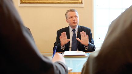 Rémy Heitz lors d'une conférence de presse, le 20 janvier 2010, à Metz (Moselle). (JEAN-CHRISTOPHE VERHAEGEN / AFP)