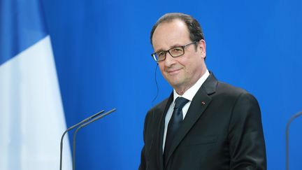 Le pr&eacute;sident de la R&eacute;publique, Fran&ccedil;ois Hollande, &agrave; Berlin (Allemagne), le 19 mai 2015. (MAXPPP)