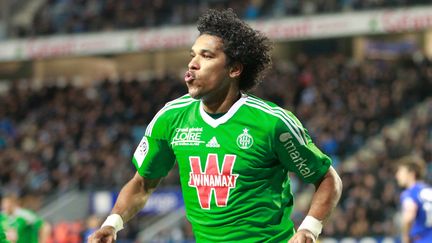 Brandao, lors du match de Ligue 1 Saint-Etienne contre Bastia, le 22 f&eacute;vrier 2014. (PASCAL POCHARD CASABIANCA / AFP)