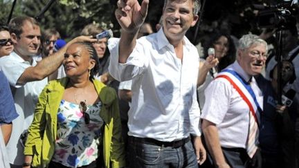 Arnaud Montebourg lors de la fête de la rose à Frangy-en-Bresse (Saône-et-Loire) (afp)