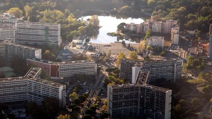 Vue aérienne du quartier de la Reynerie à Toulouse, en 2014. (MAXPPP)