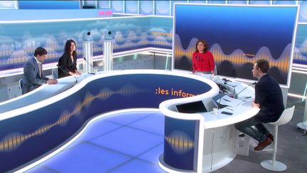 The morning news set on Monday February 26, 2024. (FRANCEINFO / RADIO FRANCE)