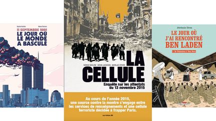 DE NEW-YORK A KANDAHAR, EN PASSANT PAR PARIS ET BRUXELLES, DEUX DECENNIES NOIRES (HELOISE CHOCHOIS, LA REVUE DESSINEE+DARGAUD / NICOLAS OTERO, LES ARENES BD / JEREMIE DRES, DELCOURT)