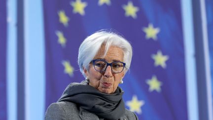 The President of the European Central Bank (ECB), Christine Lagarde, in Frankfurt, December 14, 2023. (DANIEL ROLAND / AFP)