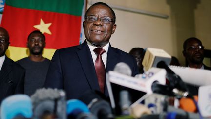 L'opposant camerounais Maurice Kamto à Yaoundé, le 14 août 2018. Il est arrivé deuxième à la présidentielle derrière le président Paul Biya. (ZOHRA BENSEMRA / X90036)