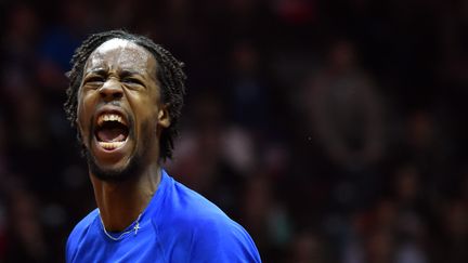 Le tennisman fran&ccedil;ais Ga&euml;l Monfils, le 21 novembre 2014 &agrave; Lille (Nord). (PHILIPPE HUGUEN / AFP)