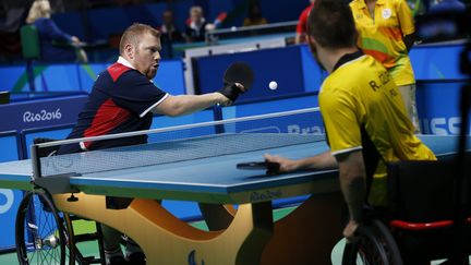 Le pongiste français Fabien Lamirault, aux Jeux paralympiques de Rio, le 13 septembre 2016.&nbsp; (CARLOS GARCIA RAWLINS / REUTERS)