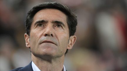 L'entraîneur espagnol Marcelino, à Valence (Espagne), le 2 mars 2022. (JOSE JORDAN / AFP)